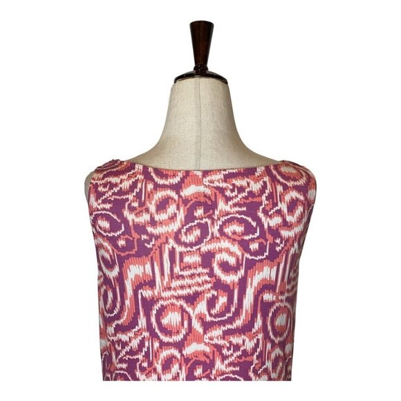 Title Nine Pink Geometric Print Sleeveless Cowl Neck Breeze Mini Dress XS - Picture 5 of 8